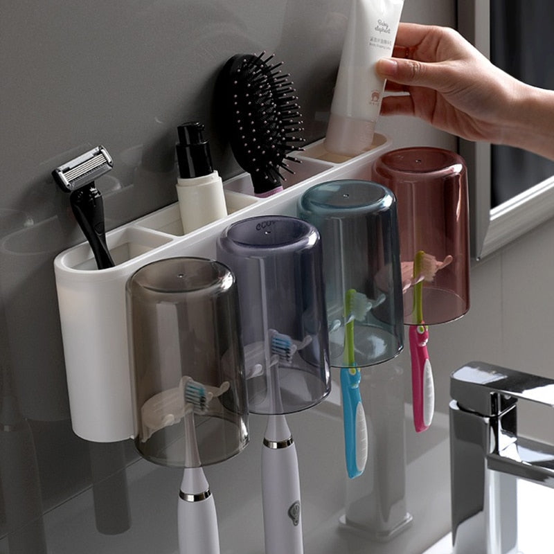 Universal Bathroom Organizer Multifunctional Toothbrush Holder - Image 4