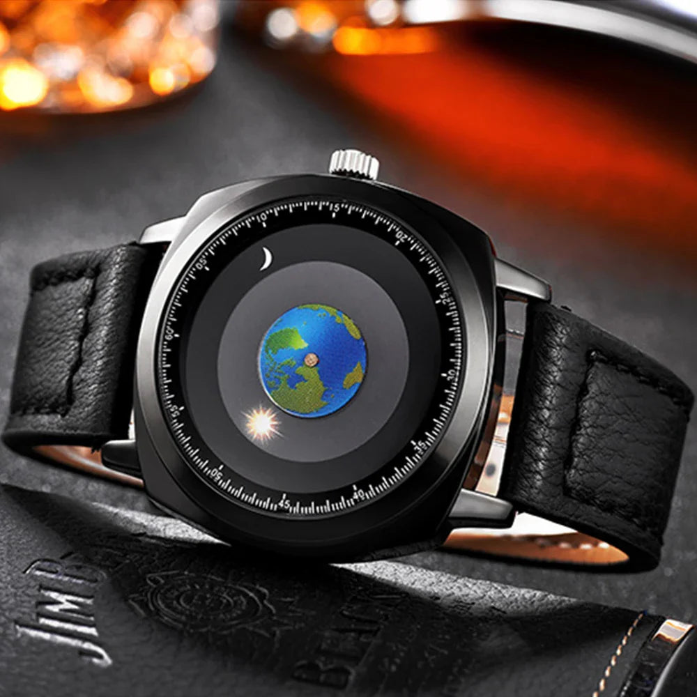 Rotating Earth Galactic Quartz Watch · Mavigadget