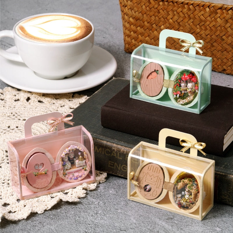 Handmade Wooden Miniature Walnut Dollhouse - Image 10