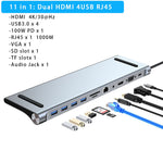 12in1 USB-C Multiport Connector Dock Station