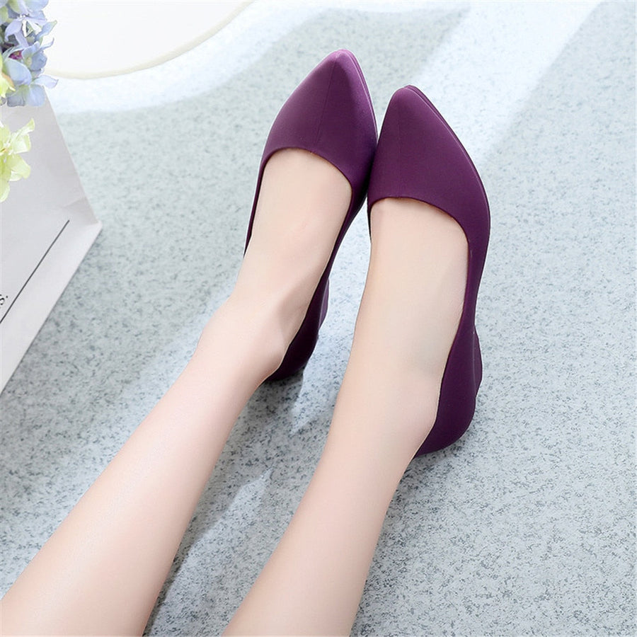 Summer Waterproof Comfy Slip-on High Heels - Image 9