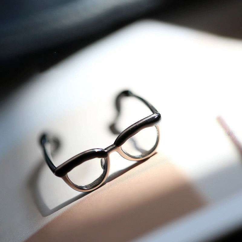Minimalist Unique Mini Glasses Ring - Image 3