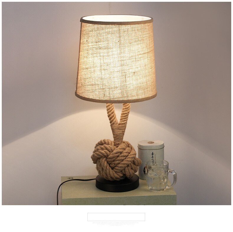 American Retro Rope Table Lamp