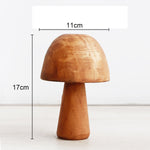 Mushroom Solid Wood Sculpture Home Decor