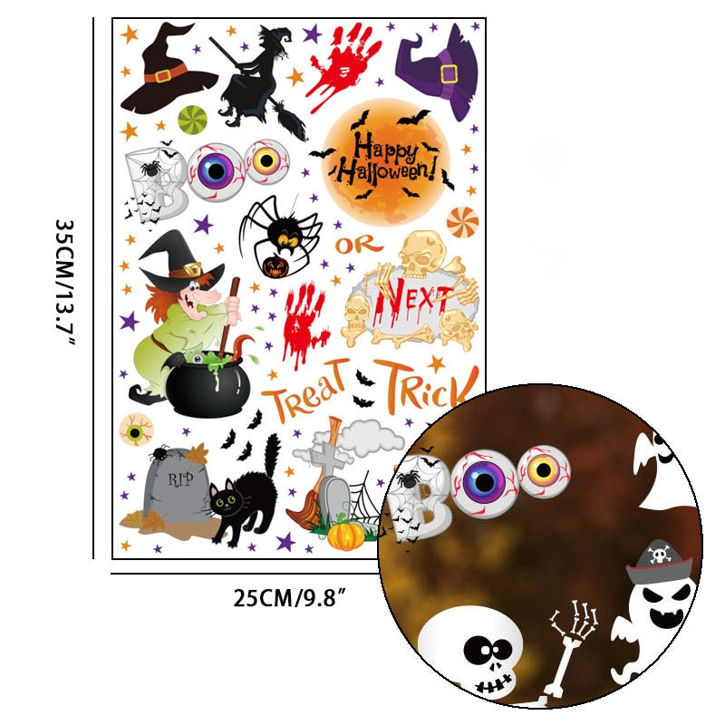 Bloody Handprint Stickers Halloween Decor - Image 7