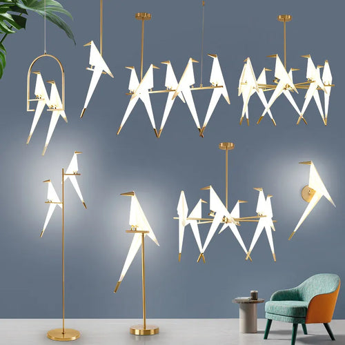 Origami Bird Decorative Chandelier Lamp - Image 0