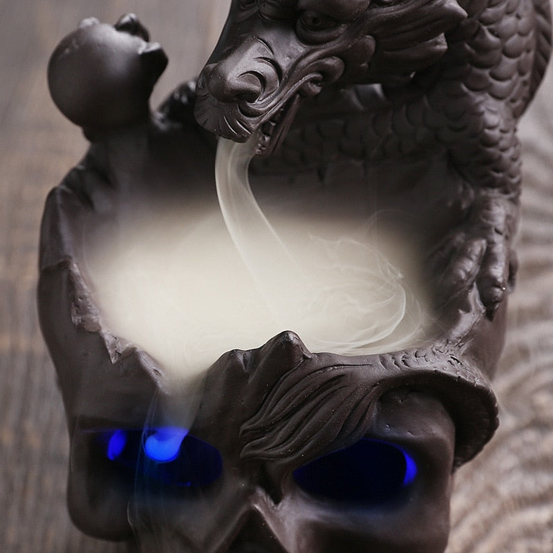 Dragon Skull LED Incense Burner - Image 2