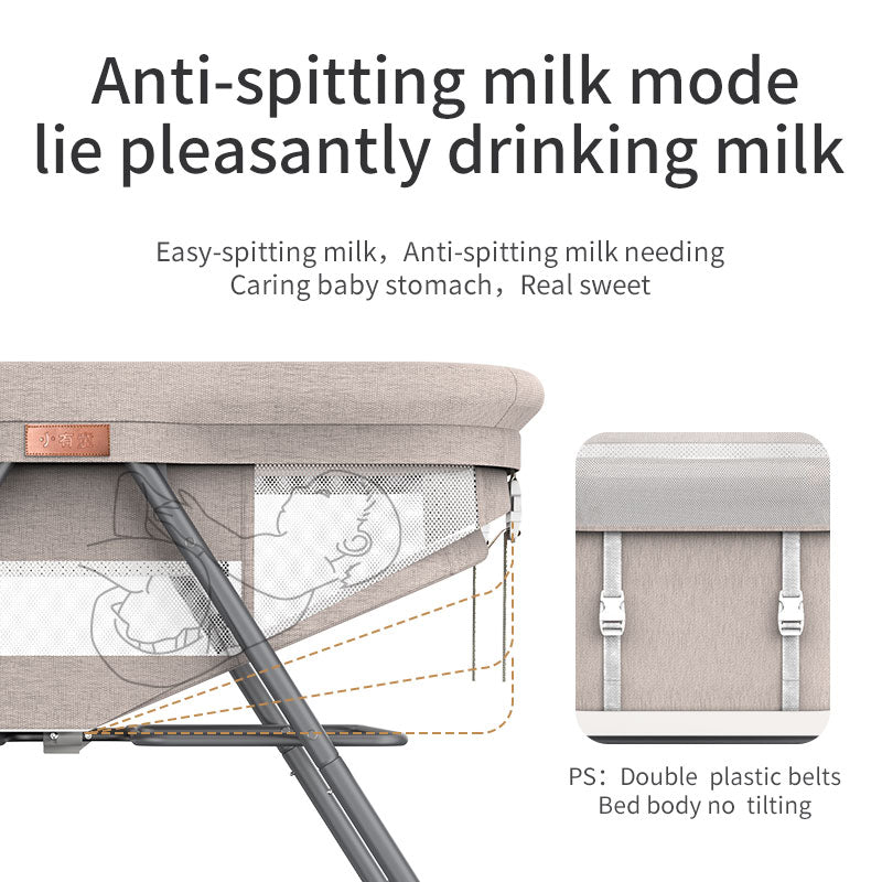 Adjustable Foldable Portable Minimalist Baby Crib - Image 3