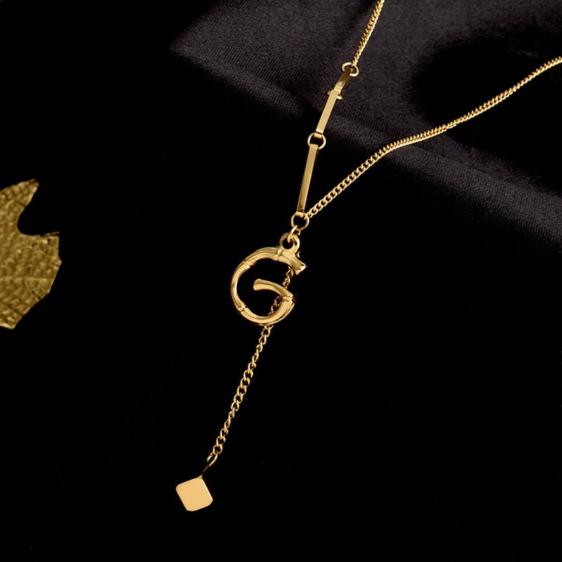 Charming Initials Letter Necklace - Image 27