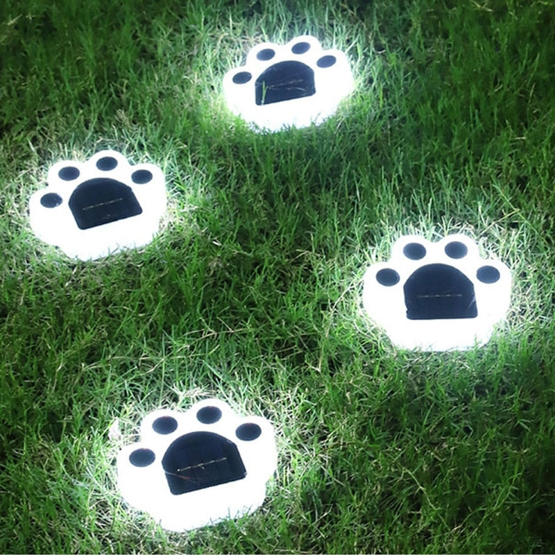 Cat Paw Solar Powered Outdoor Floor Lamps