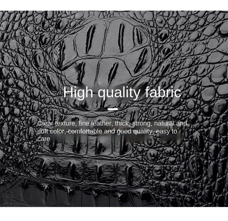 Crocodile Leather Vintage Shoulder Bag - Image 5