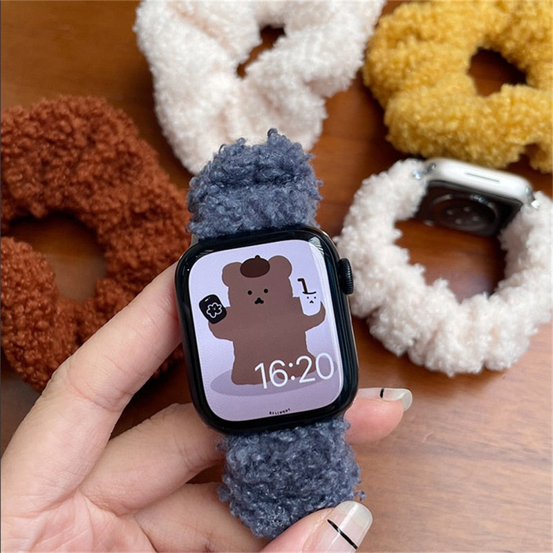 Cozy Plush Smart Watch Wristband - Image 0