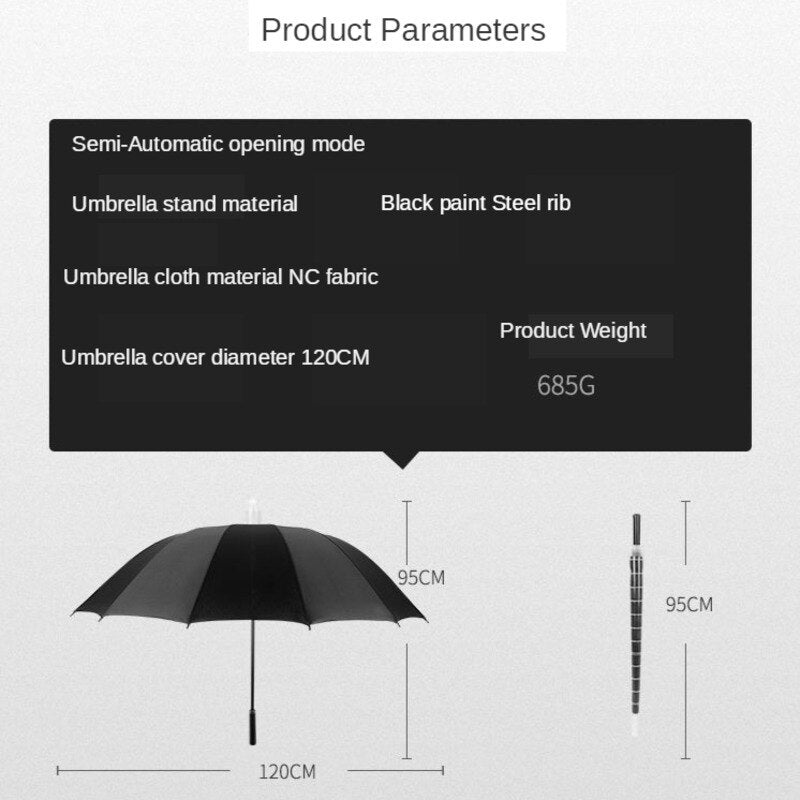 Minimalist Long Handle Automatic Umbrella - Image 4