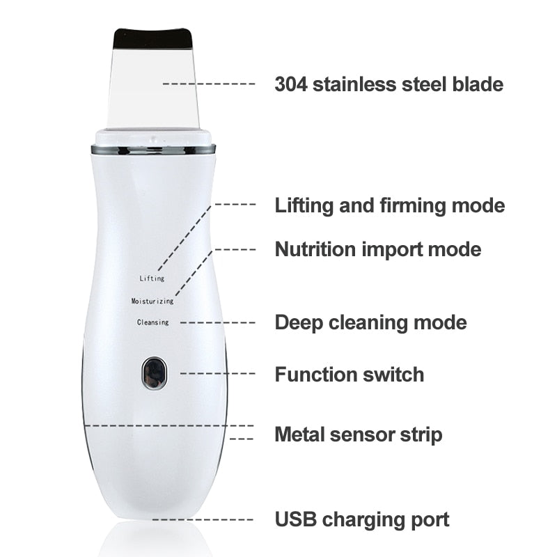 Ultrasonic Skin Peeling Facial Massager