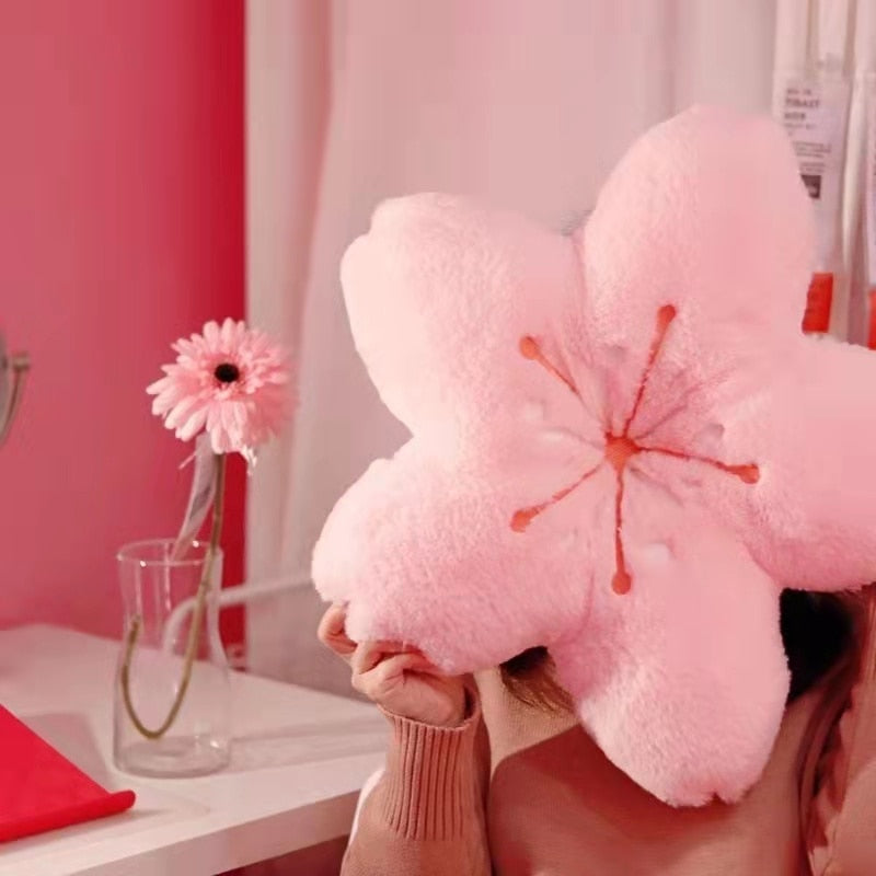 Colorful Cherry Flower Seat Cushion Pillow - Image 2