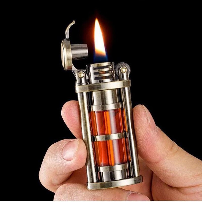 Transparent Windproof Metal Kerosene Flame Fusion Lighter - Image 3