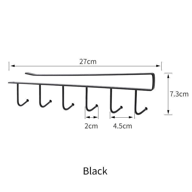 Kitchen Under Cabinet Organizer Hook Rack - Image 6