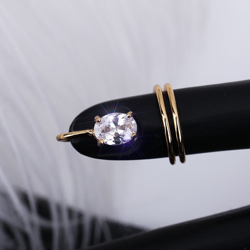 Sleek Line Gothic Metal Thin Nail Rings - Image 14