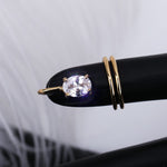 Sleek Line Gothic Metal Thin Nail Rings