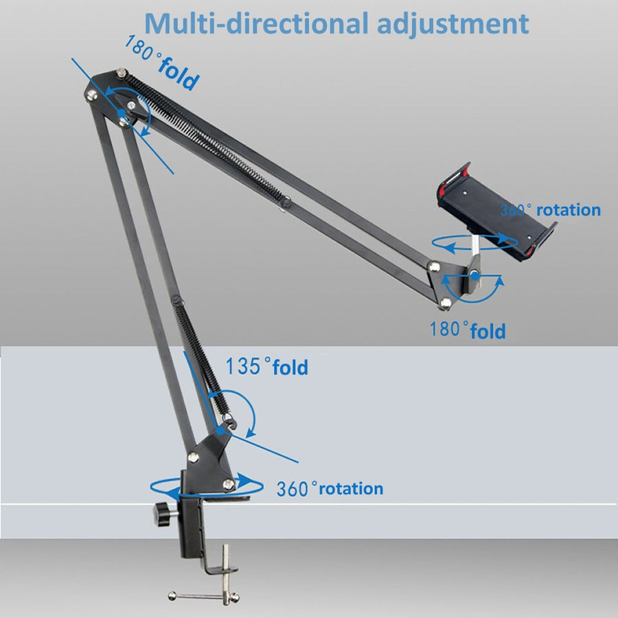 Long Arm Heavy-Duty Desk Mount Tablet Holder - Image 3