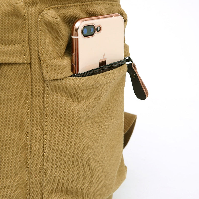 Large Capacity Canvas Explorer Travel Backpack - Image 3