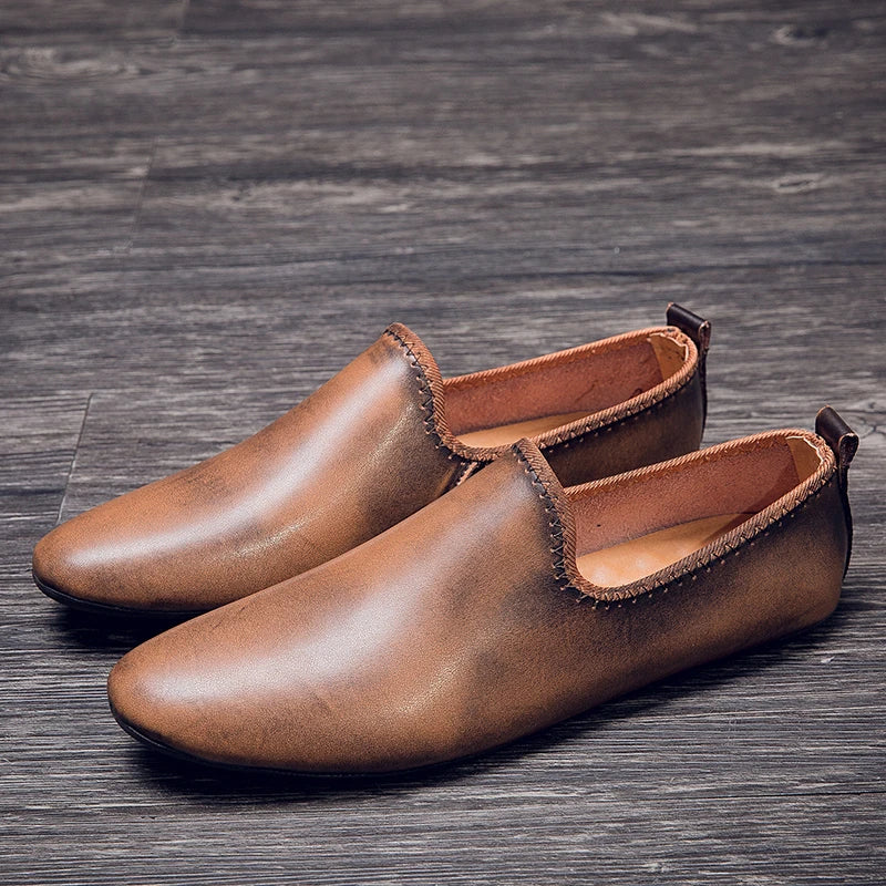 Leather Comfort Slip-on Men Shoes - Image 5