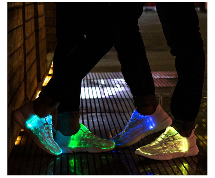 Glowing USB Rechargeable Luminous LED Shoe - Image 3