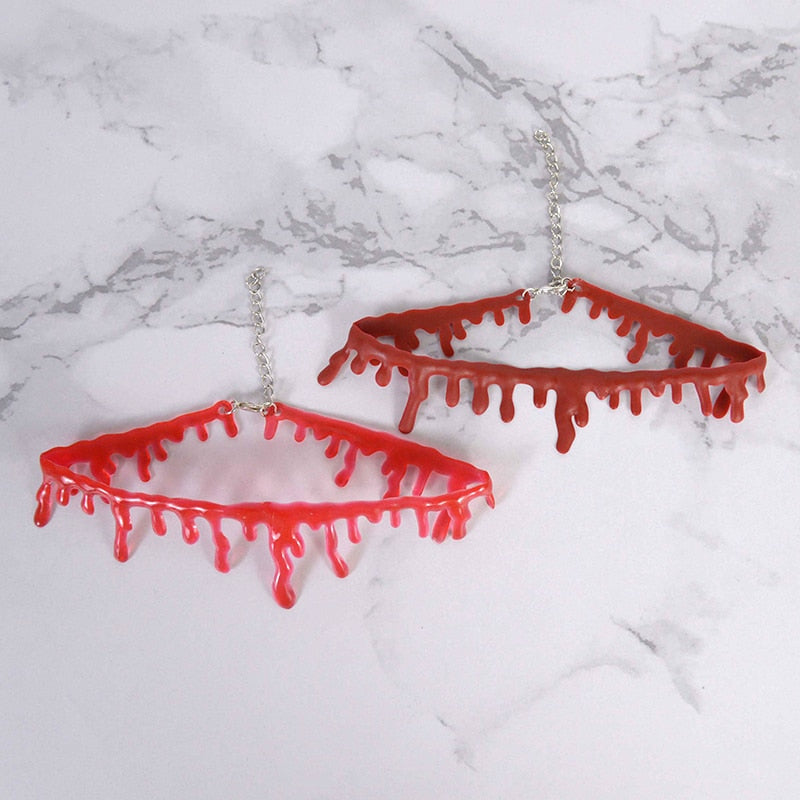 Fake Blood Drip Halloween Necklaces - Image 10