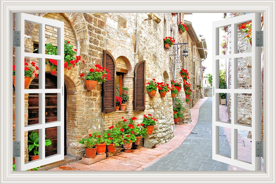 3D Street Scene Self-Adhesive European Wallpaper - Image 9