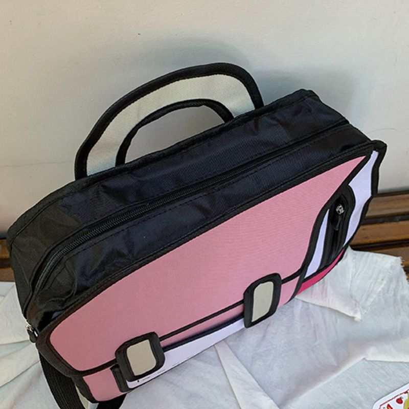 Creative 2D Unisex Cartoon Backpack - Image 1