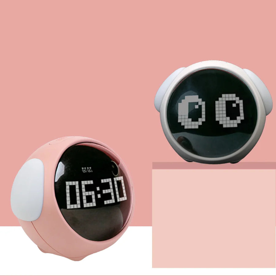 Cute Expression Night Light Alarm Clock - Image 0