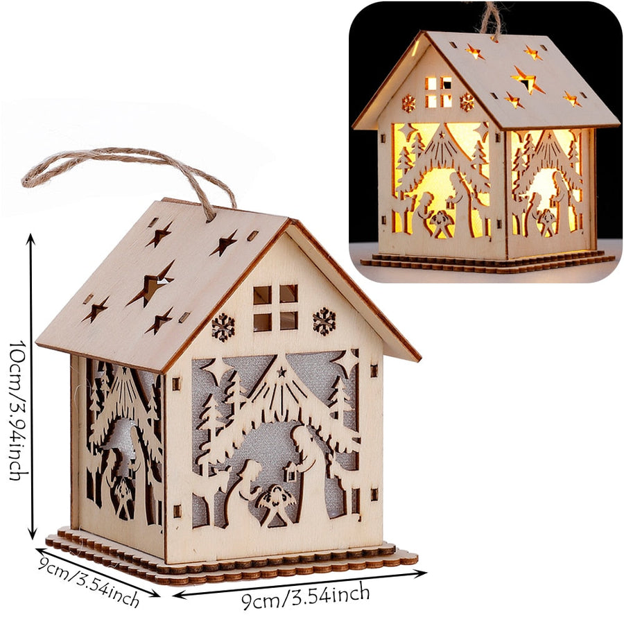 DIY Wooden Hanging House Decor Glowing Lamp - Image 19