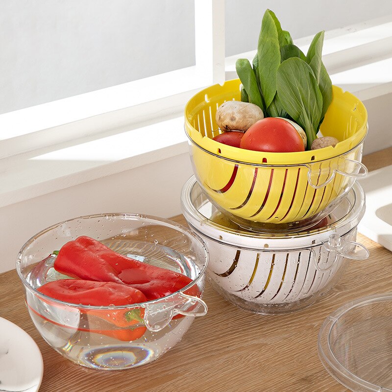 Double Layer Quick Drainer Basket