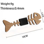 Wooden Fish Skeleton Men Bow Tie