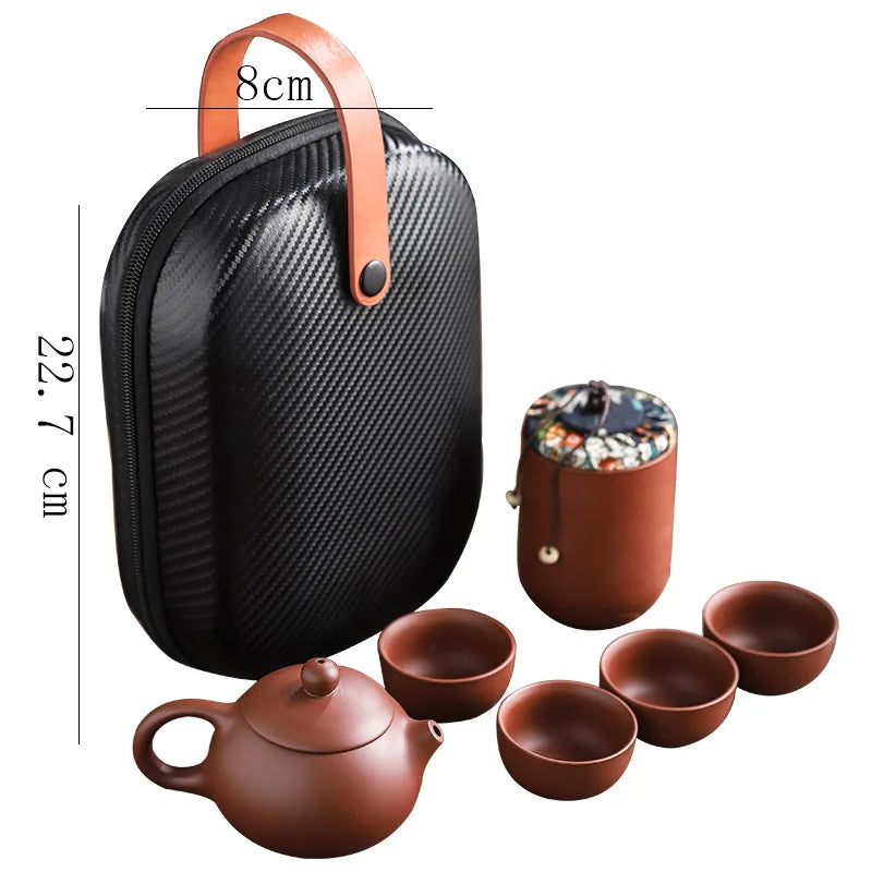 Ceramic Gaiwan Portable Kung Fu Tea Gift Set - Image 2