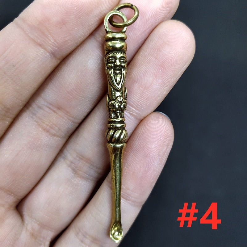 Retro Radiance Brass Mini Tool Vintage Keychain - Image 6