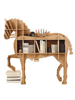 Horse-Shaped Wooden Decorative Bookshelf