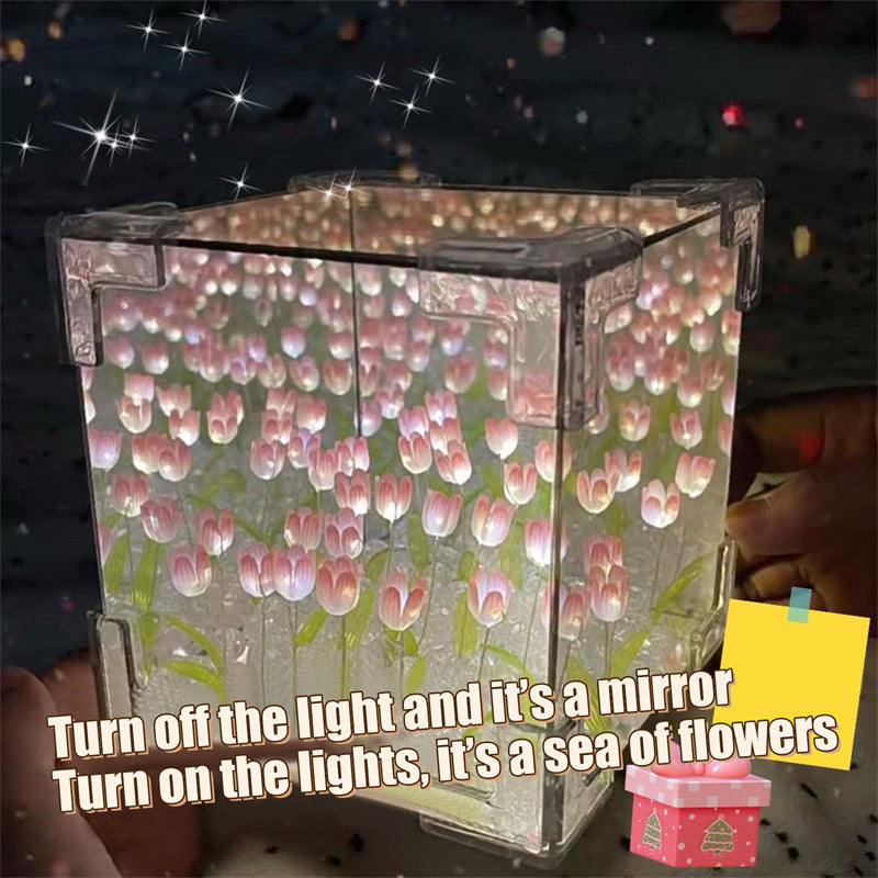 Illuminated Tulip Elegance Mirror Lamp - Image 4