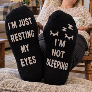 Just Resting My Eyes Funny Socks