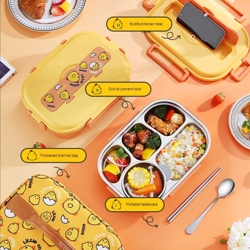 Insulated Divider Stainless Steel Lunchbox Set - Image 2
