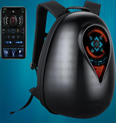 LED Smart Screen Fun Motorcycle Backpack - Image 0