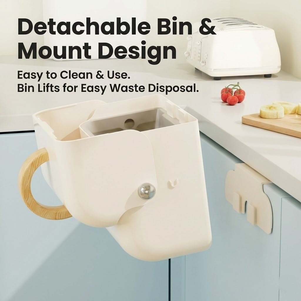 Flip Click Wall-Mounted Kitchen Trash Bin - Image 3