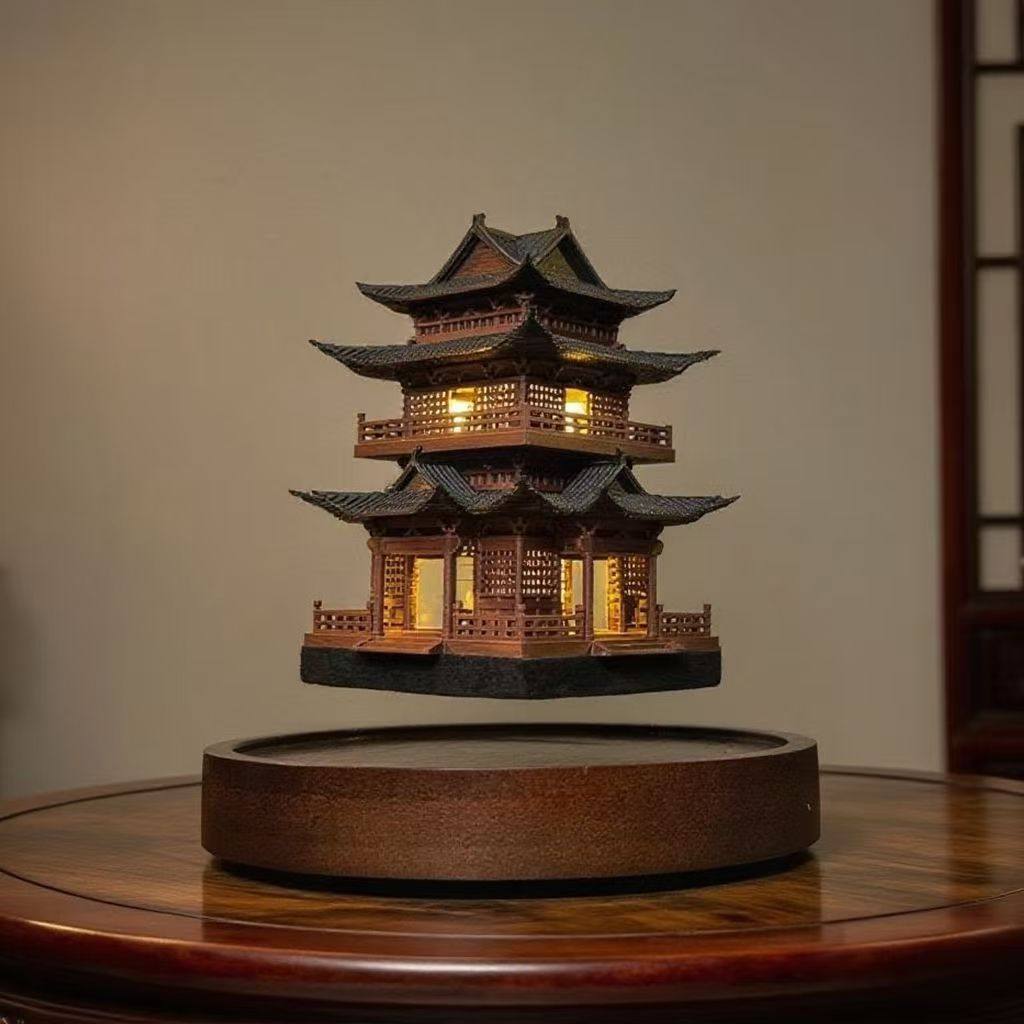 Levitating Pagoda Architectural Desk Decor - Image 4