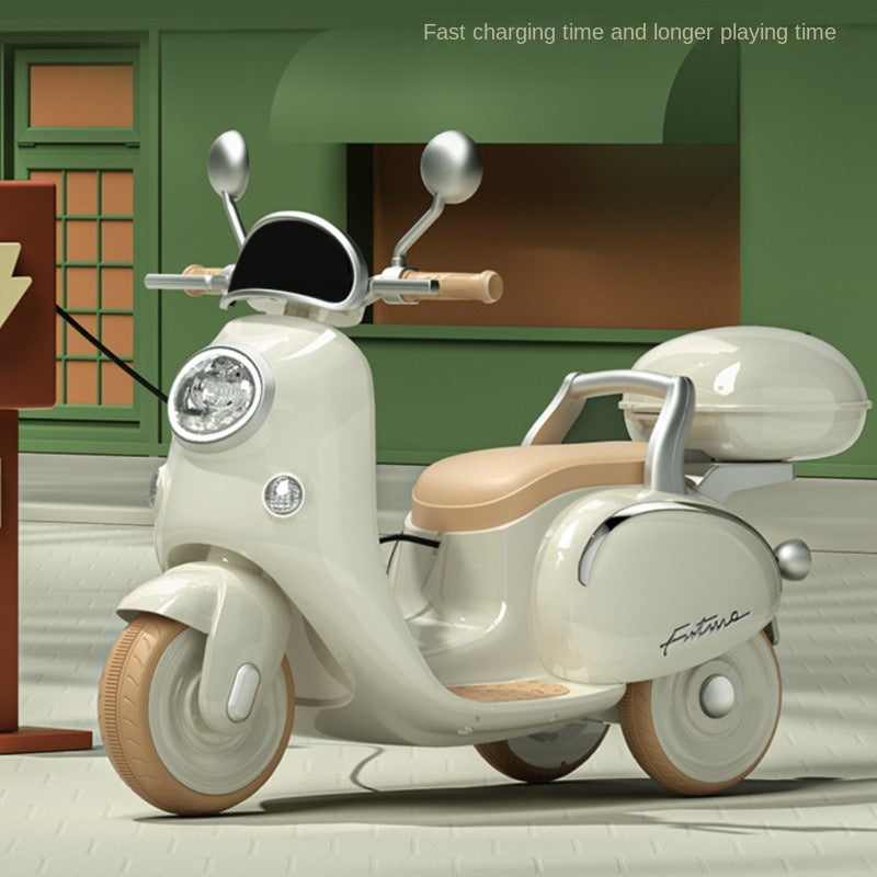Mini Retro Three-Wheel Electric Kids Motorbike - Image 2