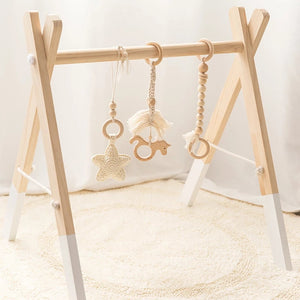 Minimalist Wooden Baby Activity Gym Playground - Image 0