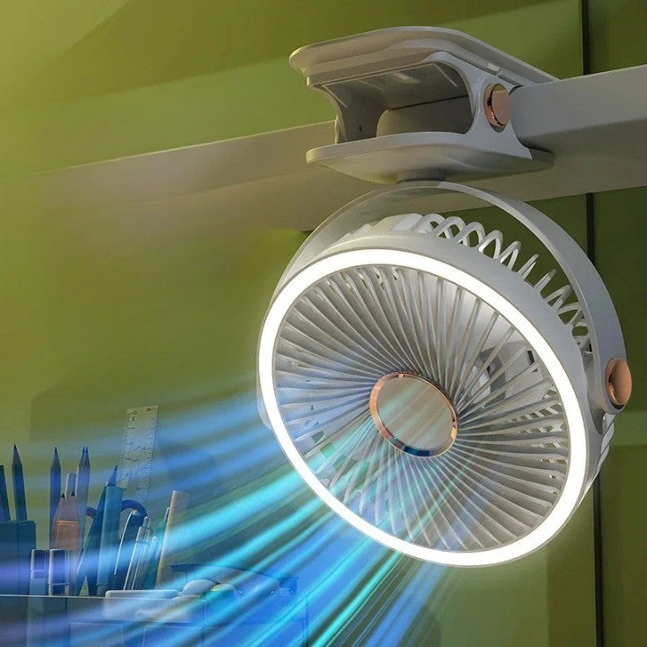 Multi-Angle Outdoor Clip-On Rechargeable Cooling Fan - Image 0