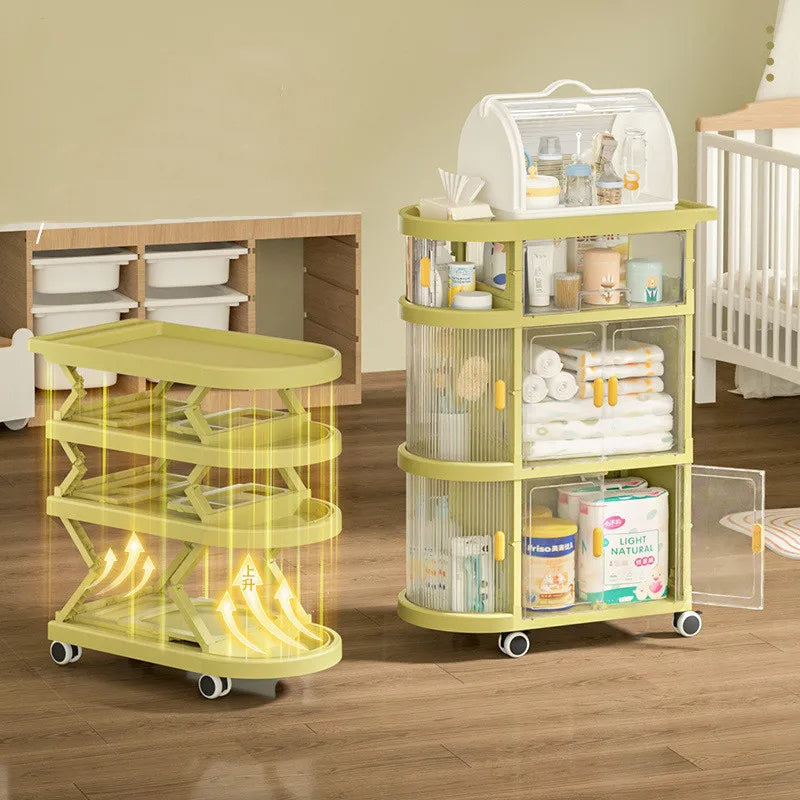 Multi-Layer Storage Organizer Foldable Trolley - Image 0