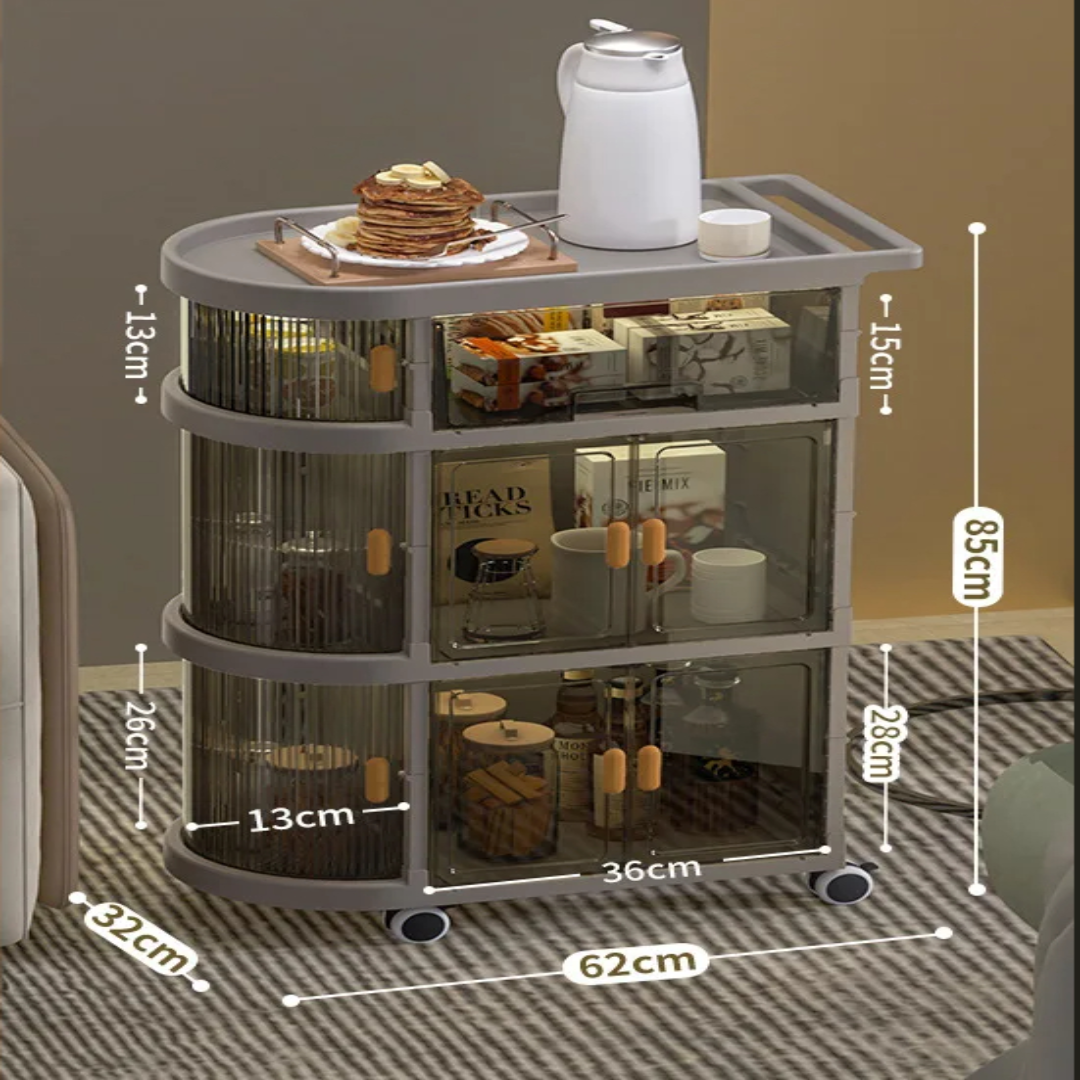 Multi-Layer Storage Organizer Foldable Trolley