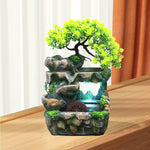 Natural Mini Tree Waterfall Desk Fountain