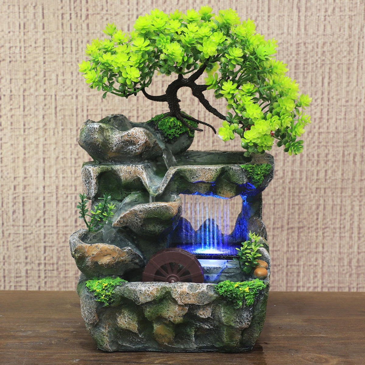 Natural Mini Tree Waterfall Desk Fountain